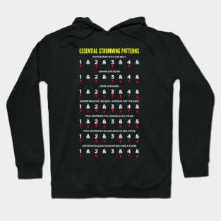 Guitar Strumming Patterns - Guitarist Music Lover Hoodie